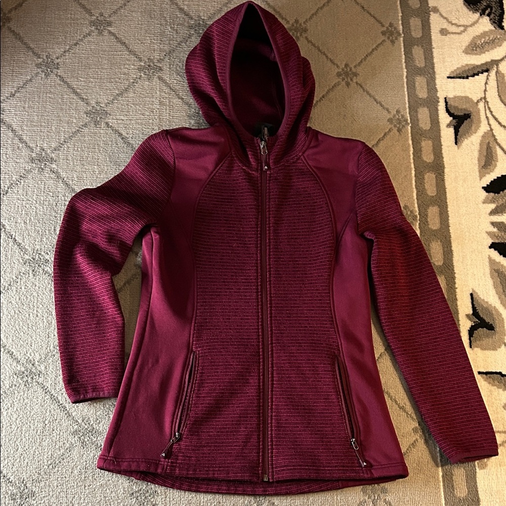 Gerry Weber Hooded Zip-Up Jacket in Deep Wine